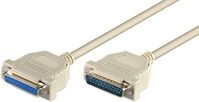 D-SUB/IEEE 1284 (25-pin) M-F seriell / serial 1:1, round cable Serielle Kabel