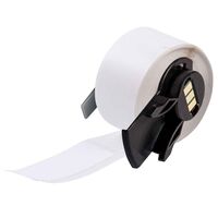 Nylon Cloth Labels for M611, BMP61 and BMP71 25.40 mm x 63.50 mm 018498, White, Self-adhesive printer label, Nylon, Thermal transfer,Printer Labels