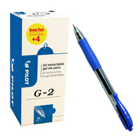 Penna Gel a Scatto G-2 Pilot - 0,7 mm - 000018 (Blu Conf. 16+4)