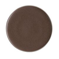 Olympia Anello Plates in Brown - Raw Edge - Stoneware - 255mm - Pack of 4