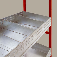 Verzinkter Stahlboden mit Schüttgutrahmen, HxBxT = 140/100 x 960 x 600 mm | TVK0234