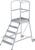 Alu-Podestleiter 5 Alu-Stufen mit Rollen Podesthöhe 1,20 m Arbeitshöhe bis 3,20