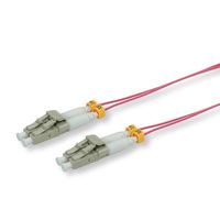 ROLINE Glasvezel kabel, dun, 50/125µm OM4, LSOH, LC/LC, violet, 1 m