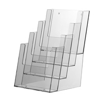 Countertop Display / Brochure Holder / Multi-Section Leaflet Stand / Leaflet Dispenser / 4-Section Tabletop Leaflet Stand "Universum" | A5