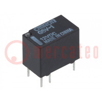 Relay: electromagnetic; SPDT; Ucoil: 12VDC; Icontacts max: 1A; PCB