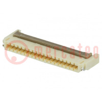 Connector: FFC/FPC; horizontaal; PIN: 18; SMT; 0,5A; 0,5mm