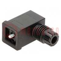 Connector: valve connector; plug; form C; 8mm; female; PIN: 3; mPm