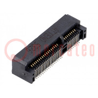 Connector: PCI Express mini; horizontaal; SMT; verguld; PIN: 52