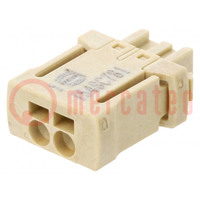 Plug; Connector: wire-board; har-flexicon®; 2.54mm; ways: 2; tinned