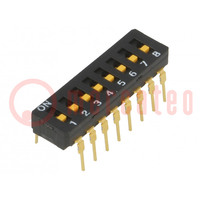 Switch: DIP-SWITCH; Poles number: 8; ON-OFF; 0.03A/30VDC; Pos: 2