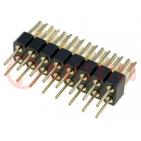 Adapter; pin strips; PIN: 16; straight; 2.54mm; soldering,THT; 2x8
