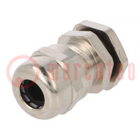 Cable gland; M12; 1.5; IP68; brass; Body plating: nickel; RRPL