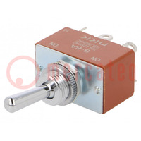 Switch: toggle; Pos: 2; DPDT; ON-ON; 10A/250VAC; 20A/30VDC; S; panel