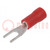 Uiteinde: vork; M3; Ø: 3,2mm; 0,5÷1mm2; klemmen; voor draad; rood