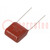 Capacitor: polyester; 2.2uF; 100VDC; 15mm; ±10%; 17x9.7x16.2mm