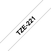 TZE-221 LAMINATED TAPE 9MM 8M/BLACK ON WHITE