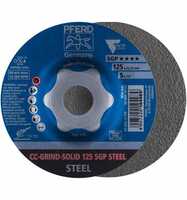 PFERD CC-GRIND-SOLID Schleifscheibe 125x22,23 mm COARSE Speziallinie SGP STEEL für Stahl