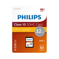 PHILIPS SDHC 32GB CL10 UHS-I 80MB/S RETAIL FM032SD45B/10