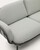 Canapé de jardin Joncols - 2 places - tissu - structure aluminium grise