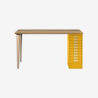 MultiDesk | 2 Eichenfüße, 1 MultiDrawer mit 10 Schüben