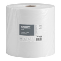 Produktabbildung - Katrin Plus Industrial Towel XXL 4 1000, Putzpapier, hochweiß, 38,0 x 36,0 cm, 4-lagig, 1000 Blatt, 1 Rolle / VE