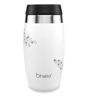 Ohelo Reusable Cup 400ml Vacuum Insulated Stainless Steel - White Bee