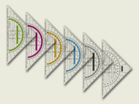 Geometrie-Dreieck 16cm bruchsicher Griff pink