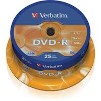 DVD-R Verbatim 4,7GB 25pcs Spin.SR sil. 16x