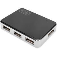 DIGITUS USB-Hub 4-Port 2.0->4xA2.0 m.Netzteil schwarz