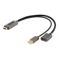 StarTech.com Adaptateur HDMI vers DisplayPort - Adaptateur HDMI vers DisplayPort de 30cm - Câble HDMI vers Displayport, Alimentation par Bus - Adaptateur HDMI 2.0 à DP 1.2, HDR ...
