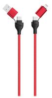 2GO 797370 USB Kabel 1,2 m USB A/USB C USB C/Lightning Schwarz, Rot
