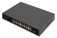 Digitus 16 Port Fast Ethernet PoE Switch , 2 Gigabit Uplinks (RJ45 / SFP)