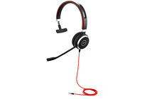 Jabra Evolve 40 Zestaw słuchawkowy Przewodowa Opaska na głowę Biuro/centrum telefoniczne Bluetooth Czarny, Czerwony, Srebrny