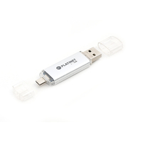 Platinet PMFA16S USB flash meghajtó 16 GB USB Type-A / Micro-USB 2.0 Ezüst