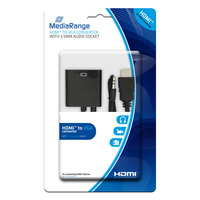 MediaRange MRCS167 video kabel adapter HDMI VGA (D-Sub) + 3.5mm Zwart