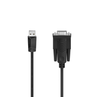Hama 00200622 câble Série Noir 1,5 m Sub-D USB-A