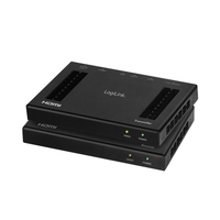 LogiLink HD0026 audió/videó jeltovábbító AV adó- és vevőegység Fekete
