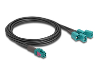 DeLOCK 90118 coax-kabel 1 m Mini FAKRA Z 4 x FAKRA Z Zwart, Blauw