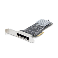 StarTech.com Scheda di rete 2.5 Gigabit a 4 porte - Scheda Ethernet PCIe da 2,5 Gbps NBASE-T, Intel I225-V, Scheda di rete per PC, NIC Multi-Gigabit, Scheda LAN per server PCI E...