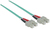Intellinet Glasfaser LWL-Anschlusskabel, Duplex, Multimode, SC/SC, 50/125 µm, OM3, 5 m, Aqua