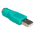 Akyga AK-AD-14 changeur de genre de câble USB 2.0 PS/2 Turquoise