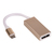 Akyga AK-AD-56 cable gender changer USB Typ C DisplayPort Arany, Fehér
