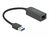DeLOCK 66646 cable gender changer USB 3.2 Gen 1 RJ45 Fekete