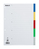 Biella PP Register Numerischer Registerindex Papier Blau, Orange, Rot, Gelb