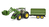 BRUDER John Deere 7R 350 with frontloader and tandemaxle tipping trailer