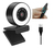 Platinet USB Webcam with Ring Light, Two Megapixels, 1080p Full HD, USB-A, Integrated Microphone (noise cancelling), Adjustable Clip Base, 30 frames per second, Black, Cable 1.5...