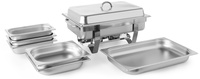 HENDI Chafing Dish Set - 585x385x(H)315 mm Hochwertige Profi Chafing Dishes -
