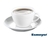 Kaffee-Tasse BISTRO, Inhalt 0,20 ltr., mit Untertasse, UNI WEISS, Henkelform