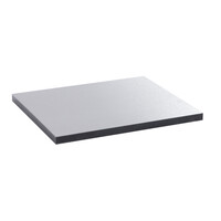 Plaque de finition Inox pour couvercle métal pour boîte de sol affleurante 16-24 modules (PW28791)