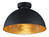 LED Deckenlampe mit Metall Lampenschirm in Schwarz & Gold, Ø31cm